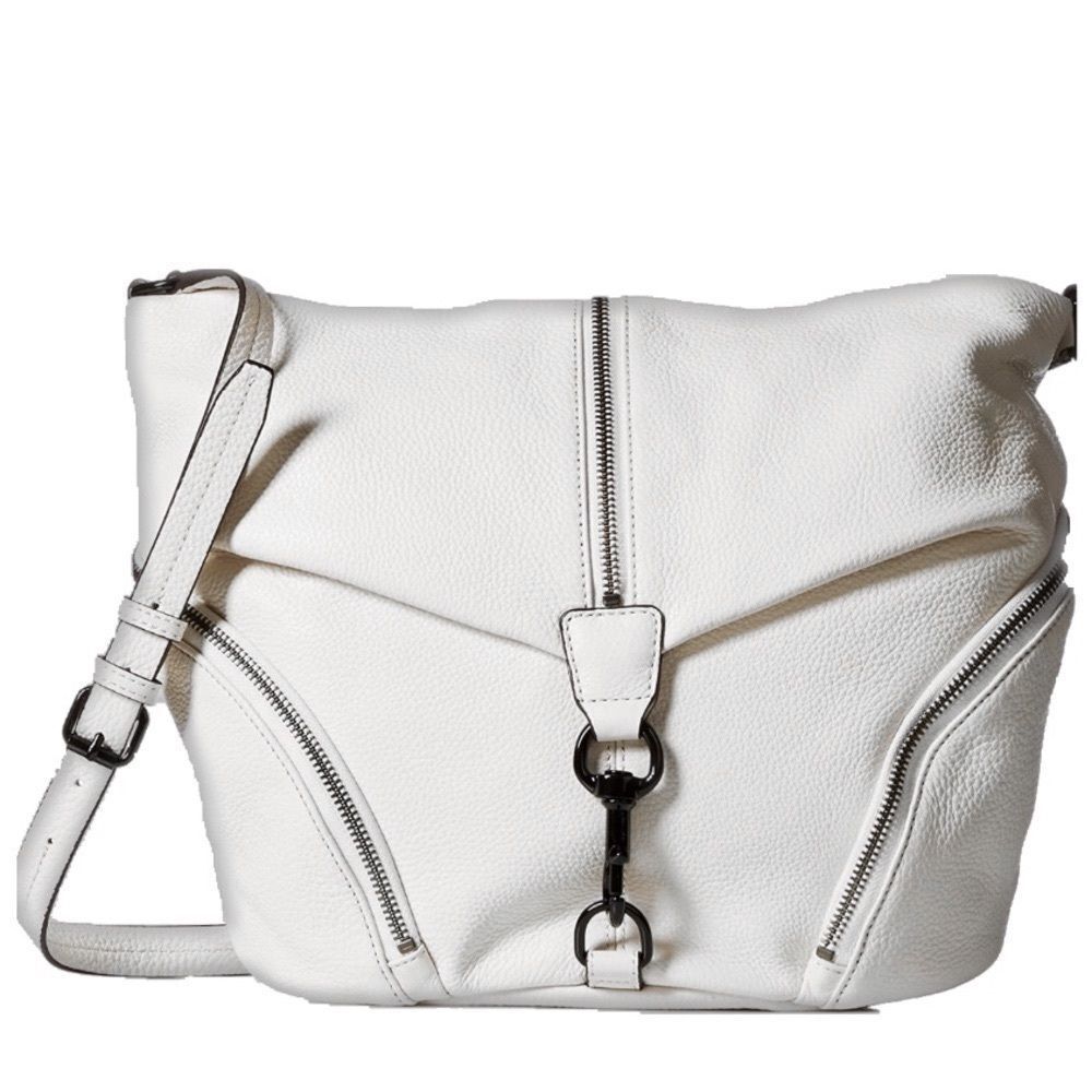 Rebecca Minkoff Soft White and Black Crossbody Bag with Modern Design
